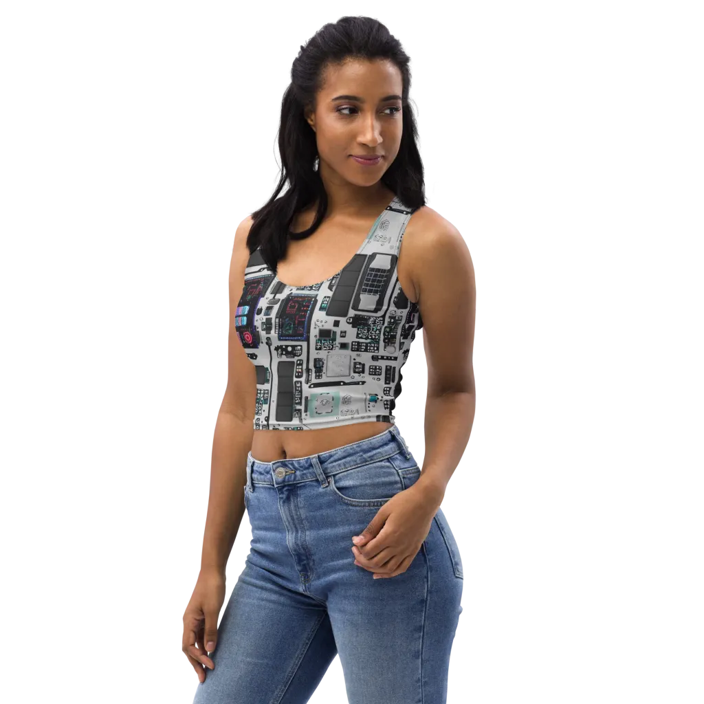 Wired Wonders on Crop Top — Left Front