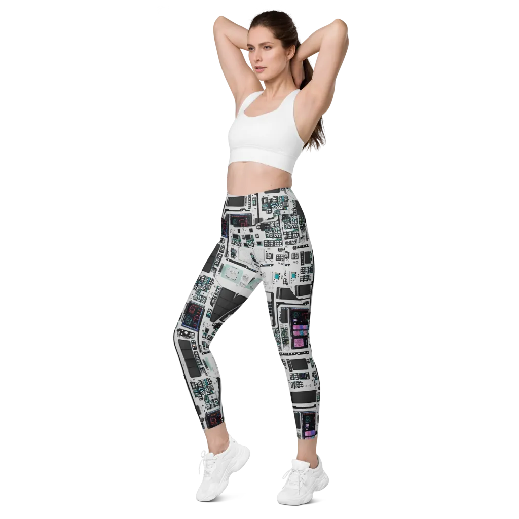 Wired Wonders on Leggings with Pockets — Left Front