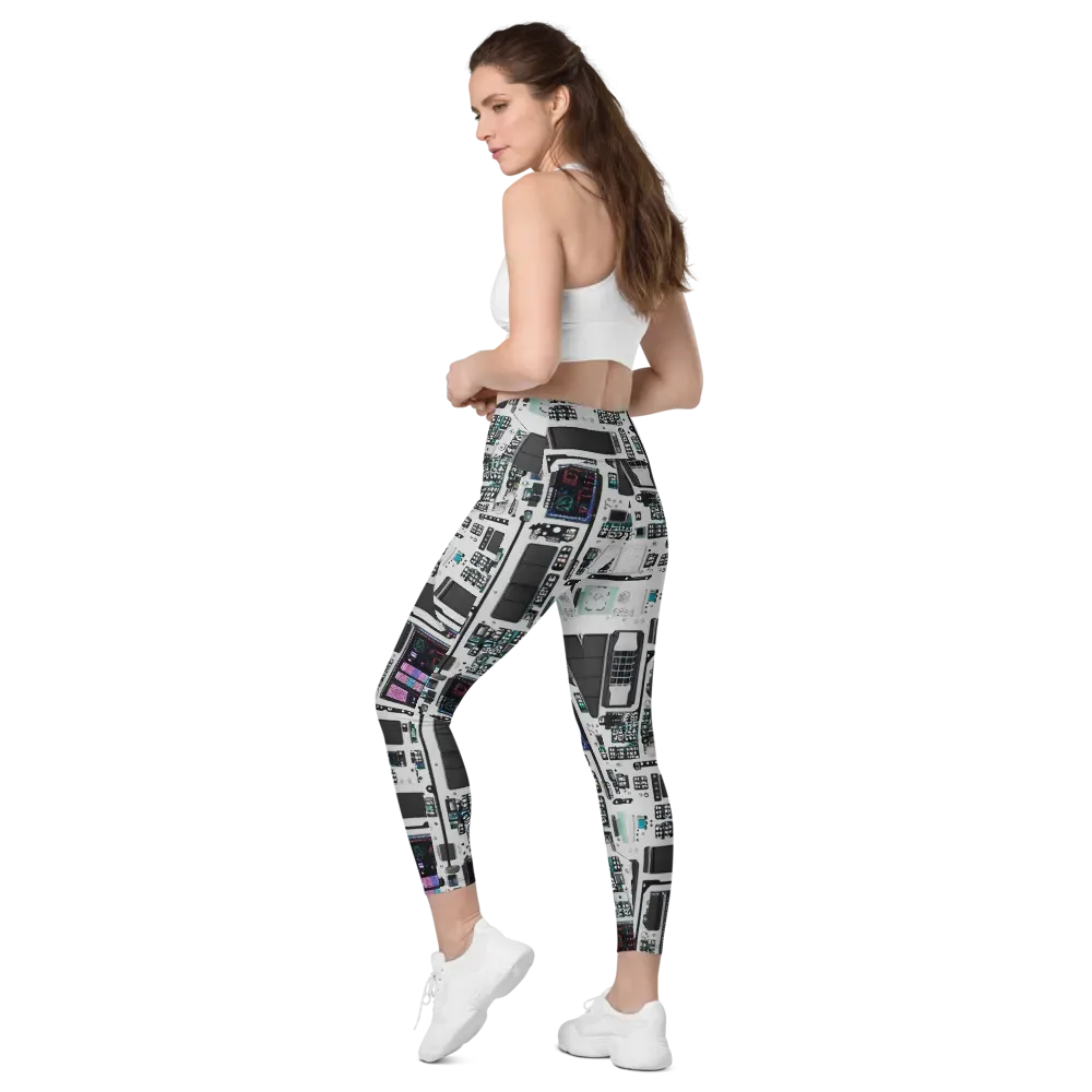 Wired Wonders on Leggings with Pockets — Left Back