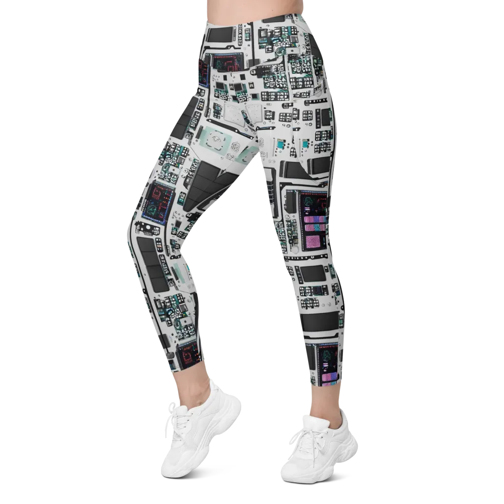 Wired Wonders on Leggings with Pockets — Left Front