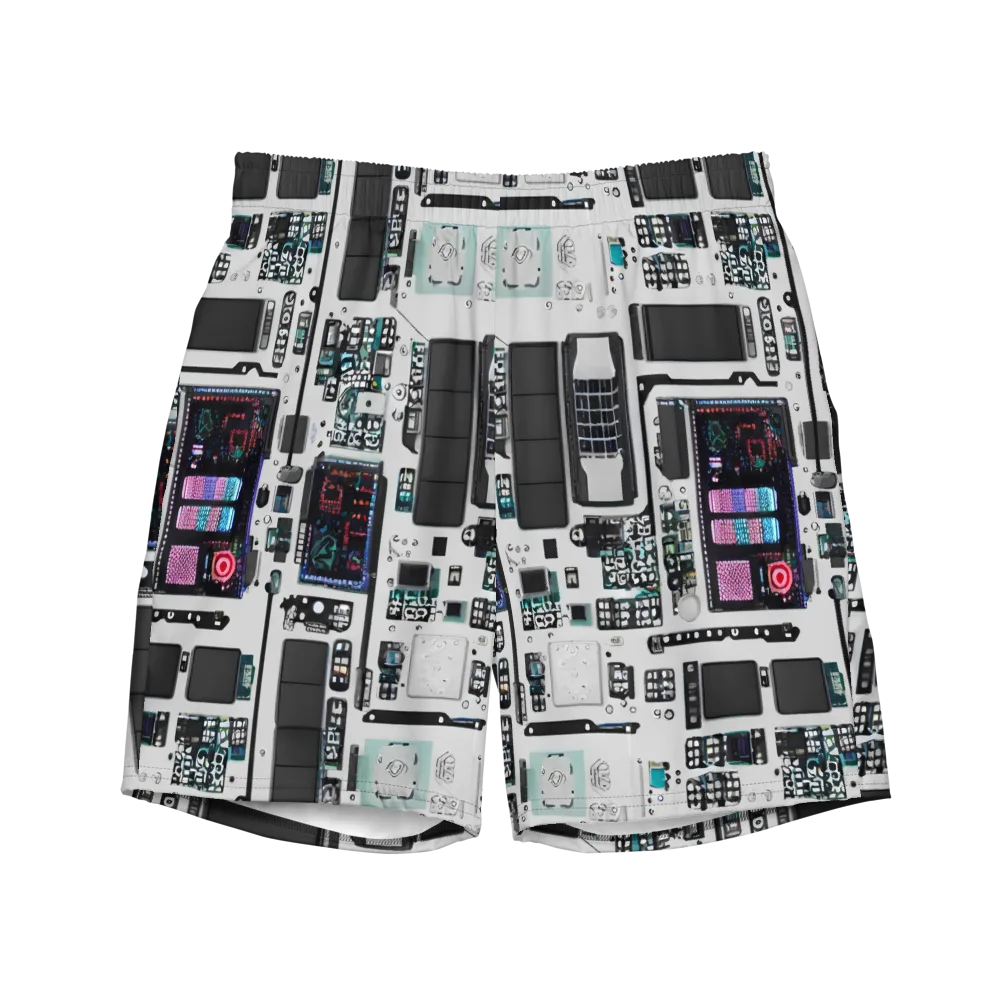 Wired Wonders on Swim Trunks — Front
