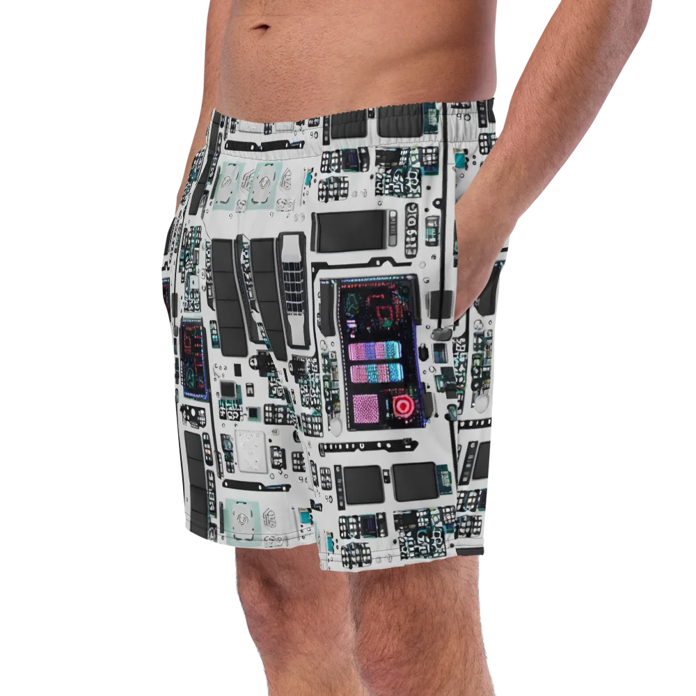 Wired Wonders on Swim Trunks — Left Front