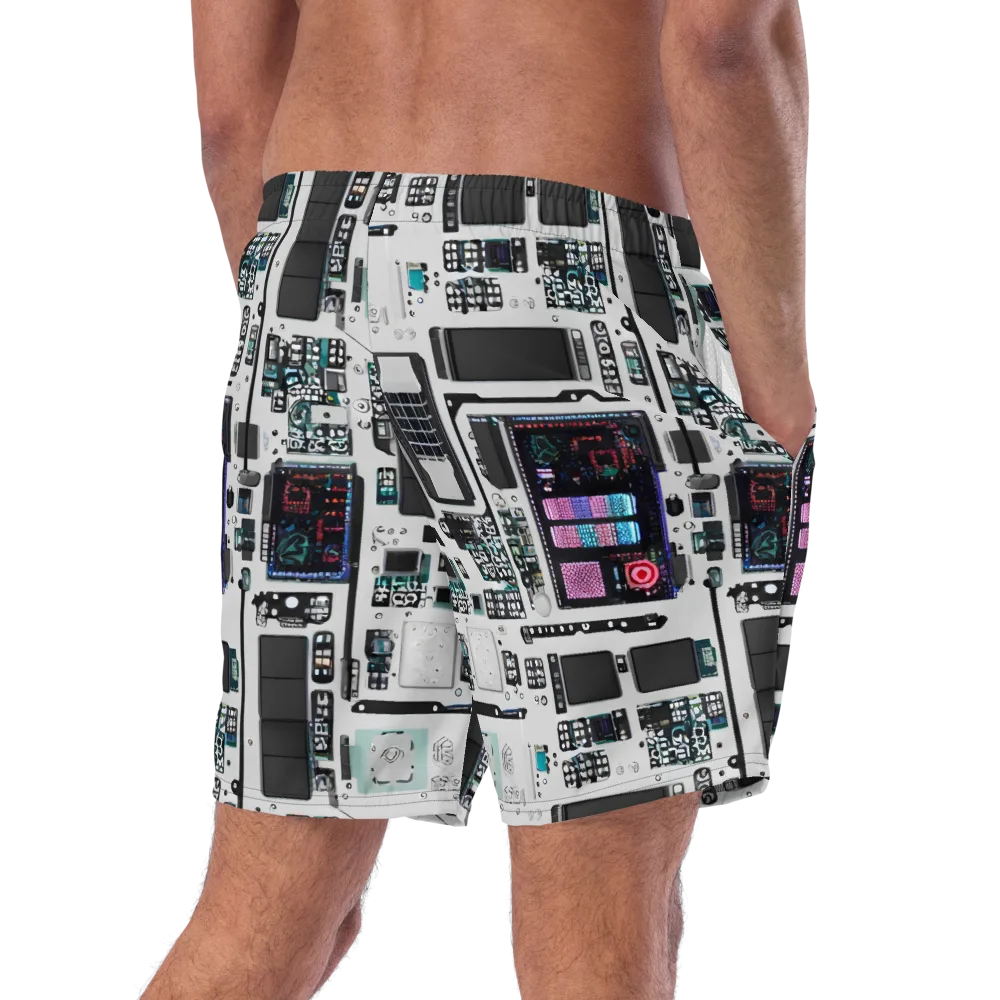 Wired Wonders on Swim Trunks — Right Back