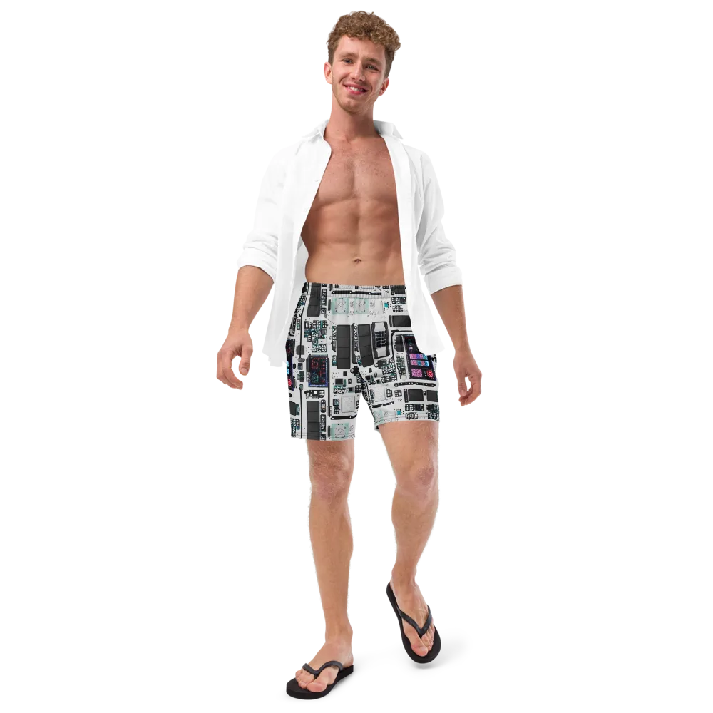 Wired Wonders on Swim Trunks — Front