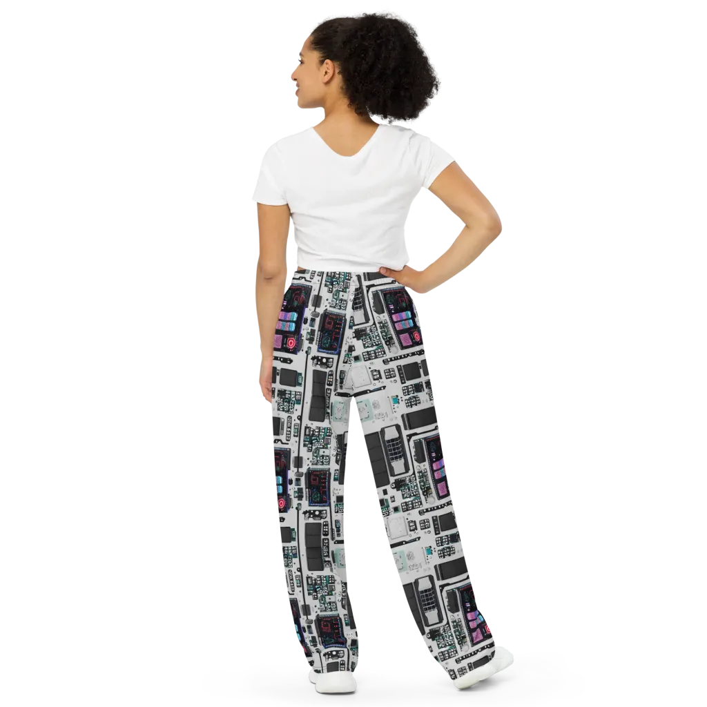 Wired Wonders on Wide-Leg Pants — Back