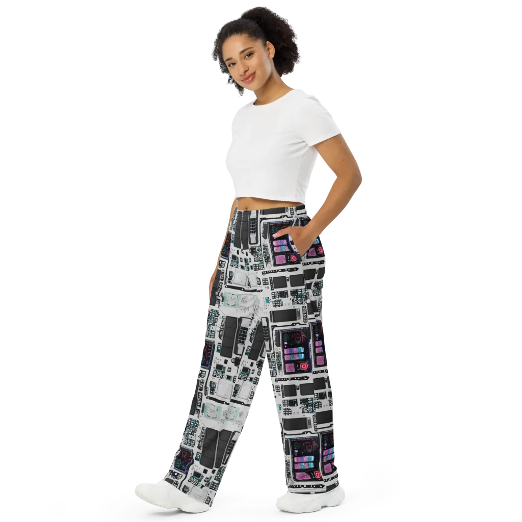 Wired Wonders on Wide-Leg Pants — Left Front