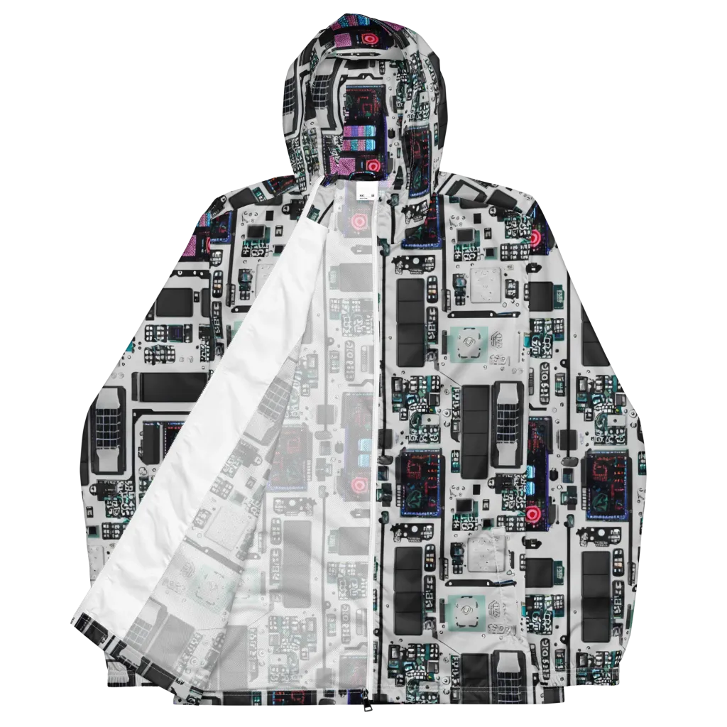 Wired Wonders on Men's Windbreaker — Front