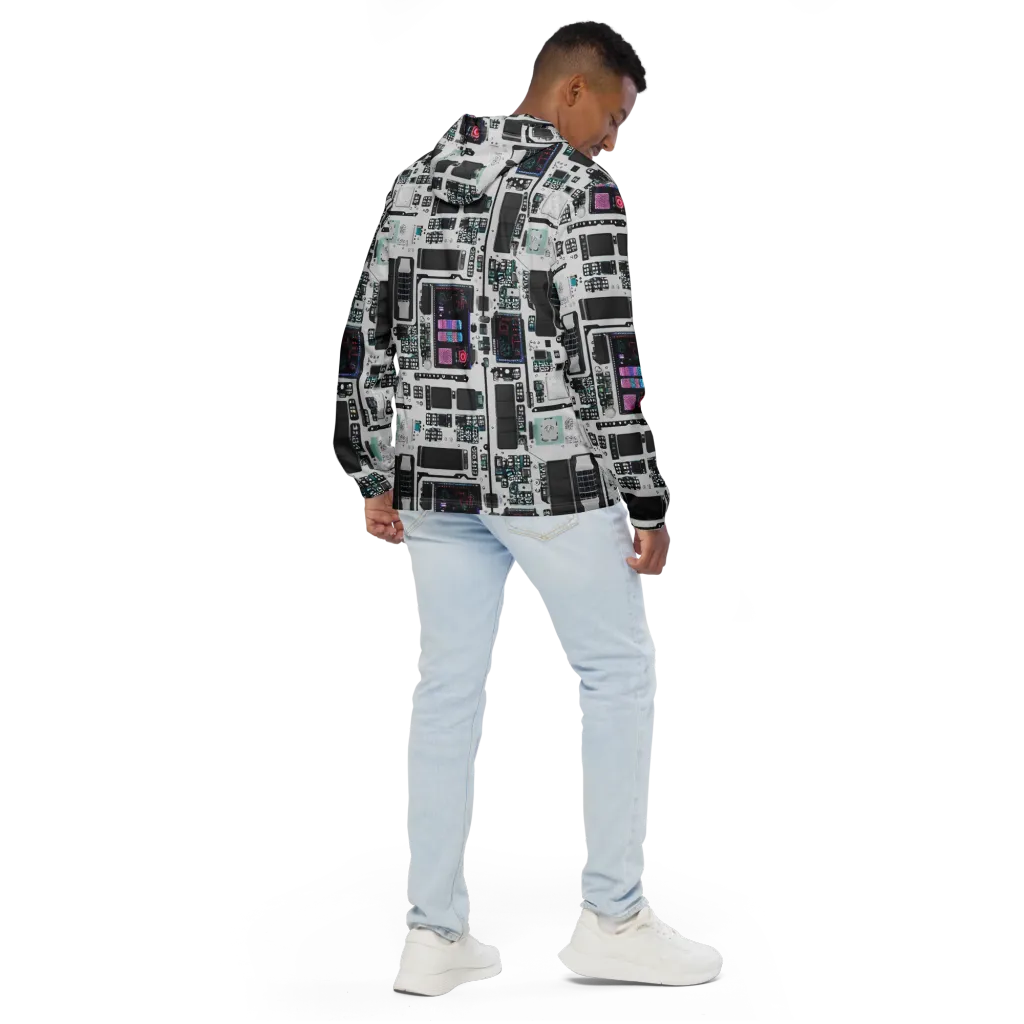 Wired Wonders on Men's Windbreaker — Back
