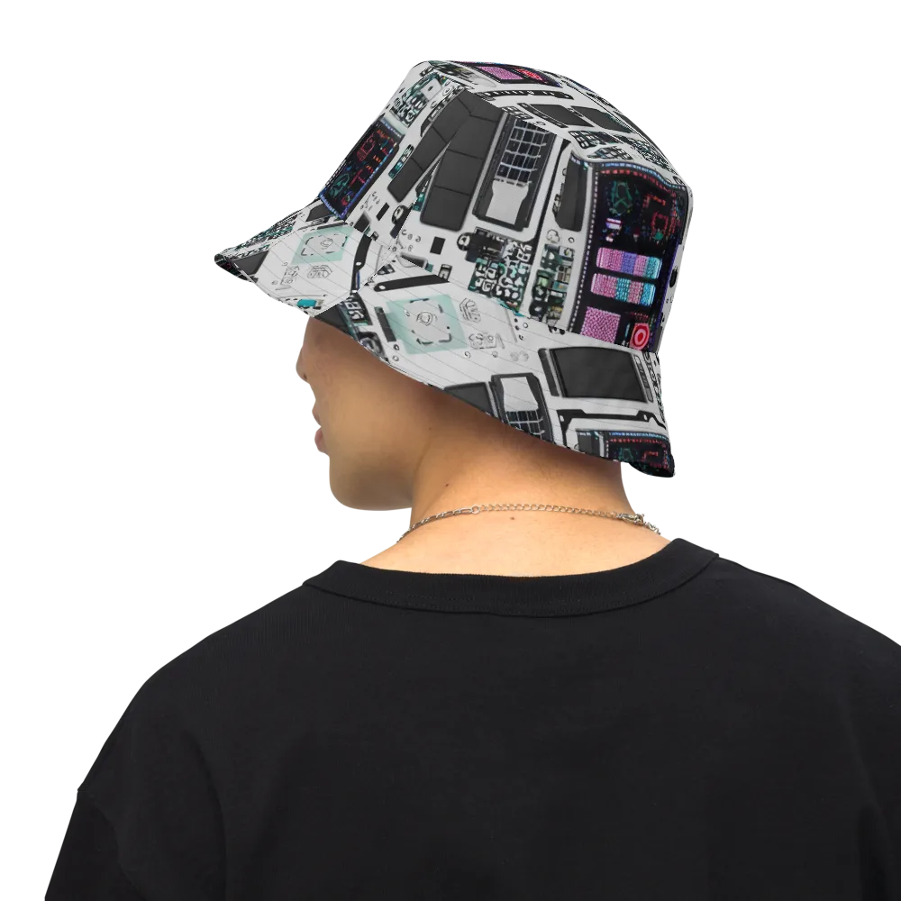 Wired Wonders on Reversible Bucket Hat — Back Inside