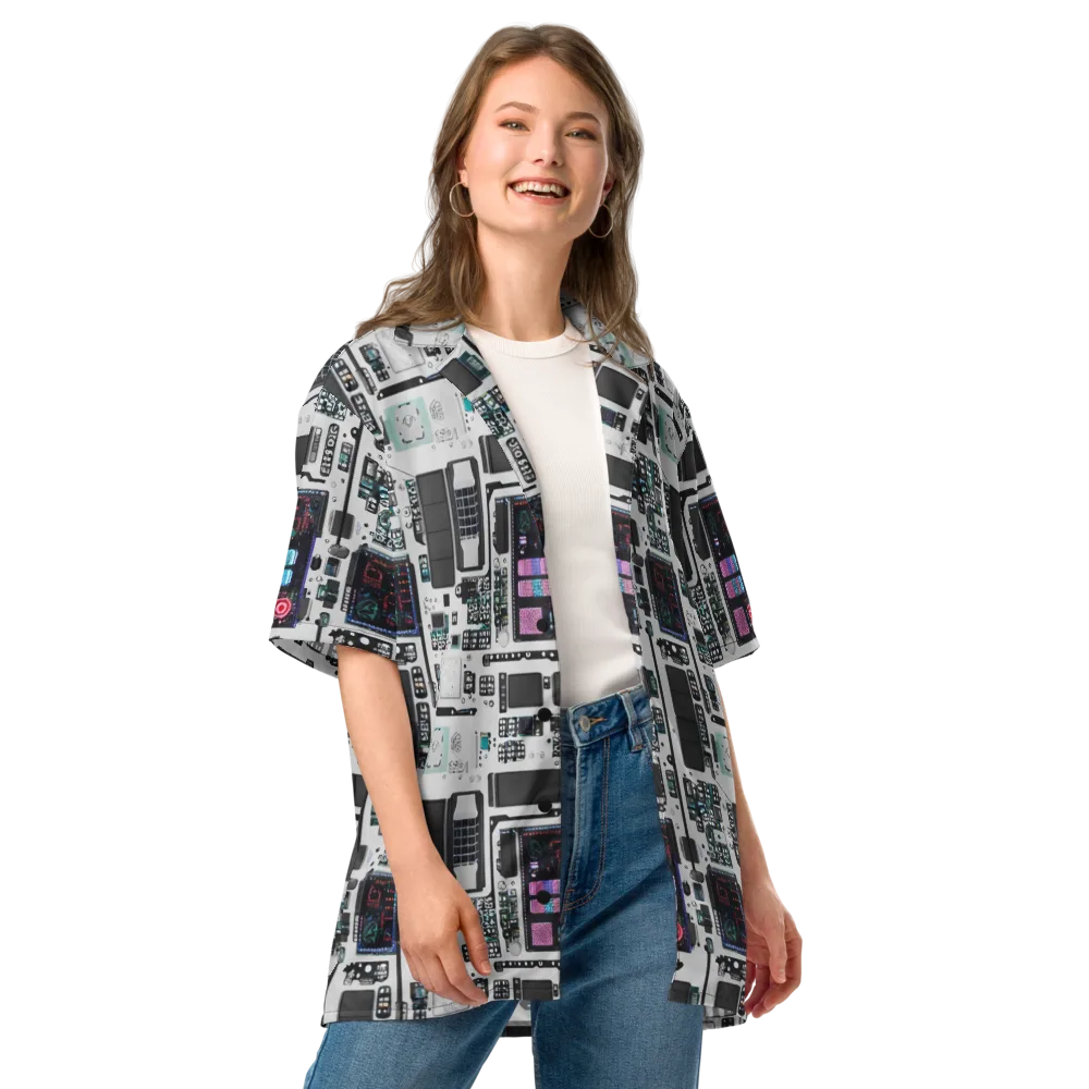 Wired Wonders on Button Shirt — Front