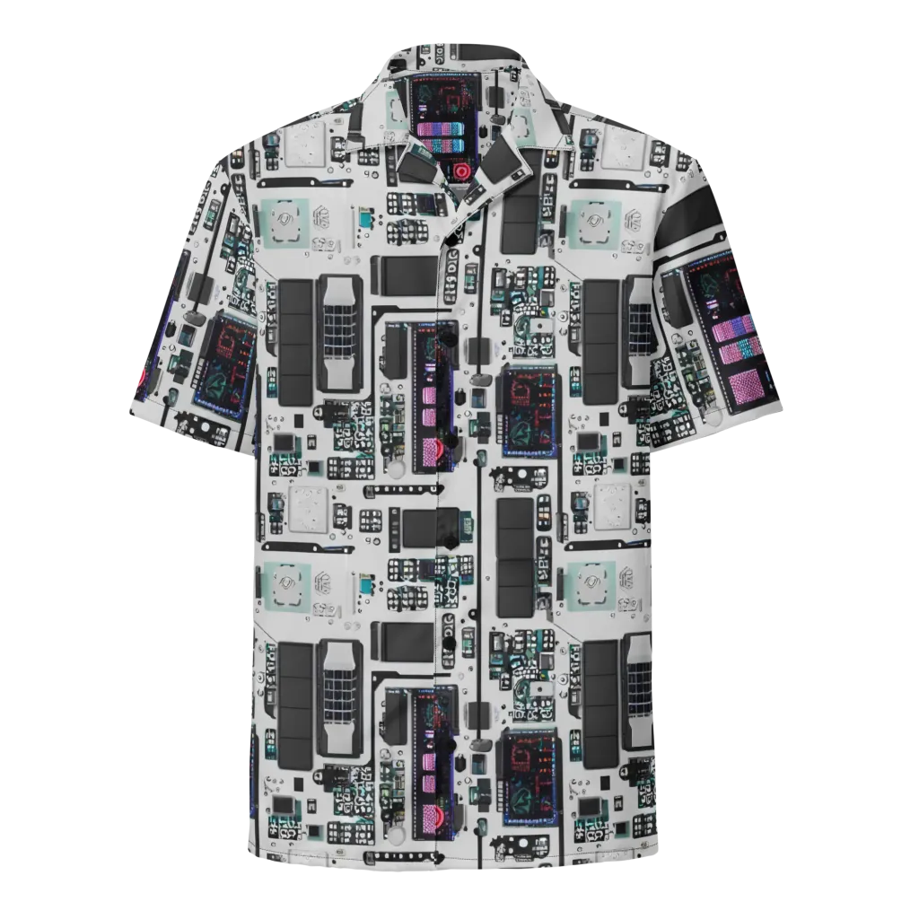 Wired Wonders on Button Shirt — Front