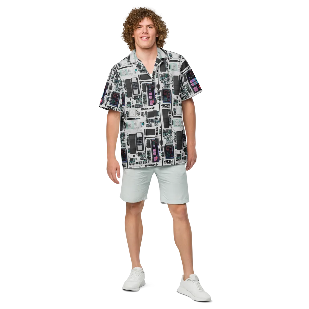 Wired Wonders on Button Shirt — Front