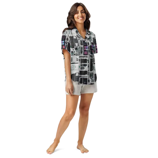 Wired Wonders on a Women's Short Sleeve Pajama Top