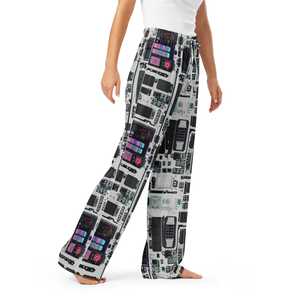 Wired Wonders on Women's Pajama Pants — Right Front