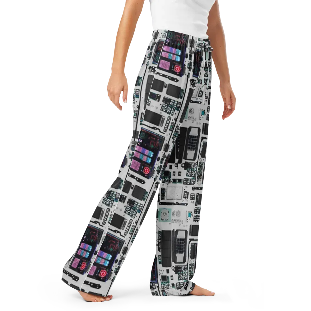 Wired Wonders on Women's Pajama Pants — Right Front