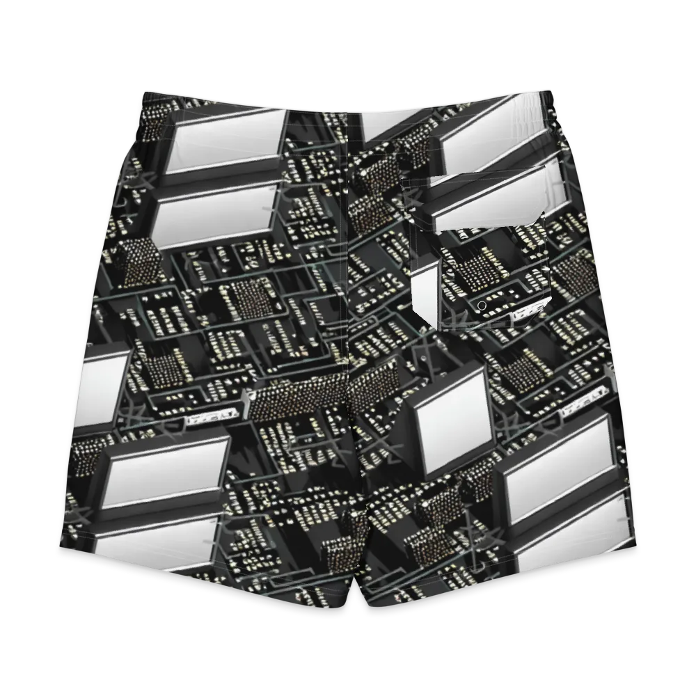 Electro Essence on Men's Board Shorts — Back