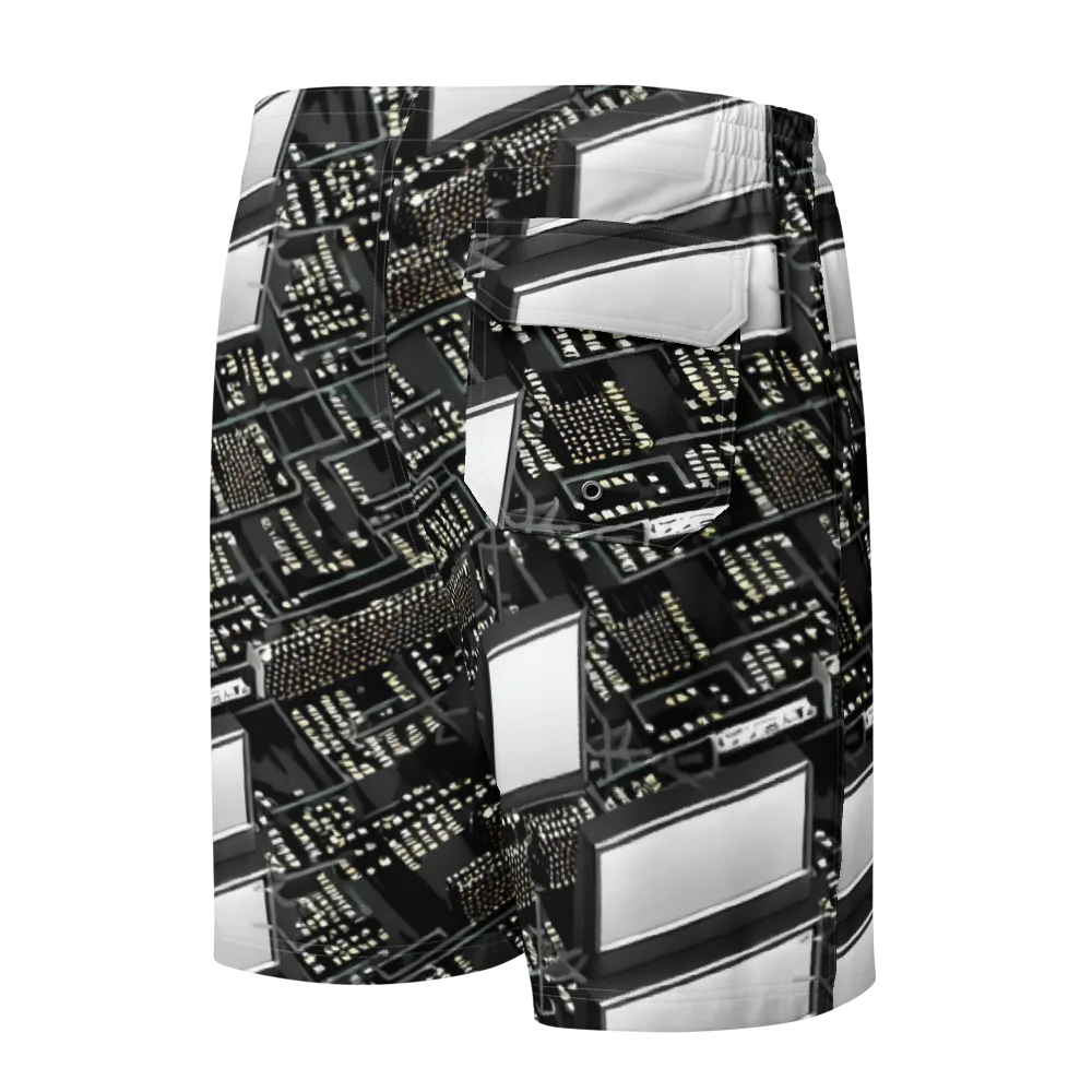 Electro Essence on Men's Board Shorts — Back
