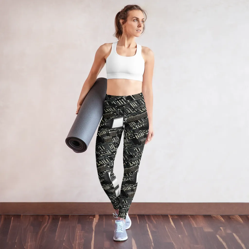 Electro Essence on Yoga Leggings — Front