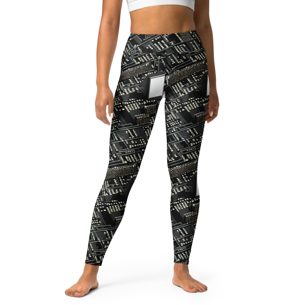 Electro Essence on Yoga Leggings — Front