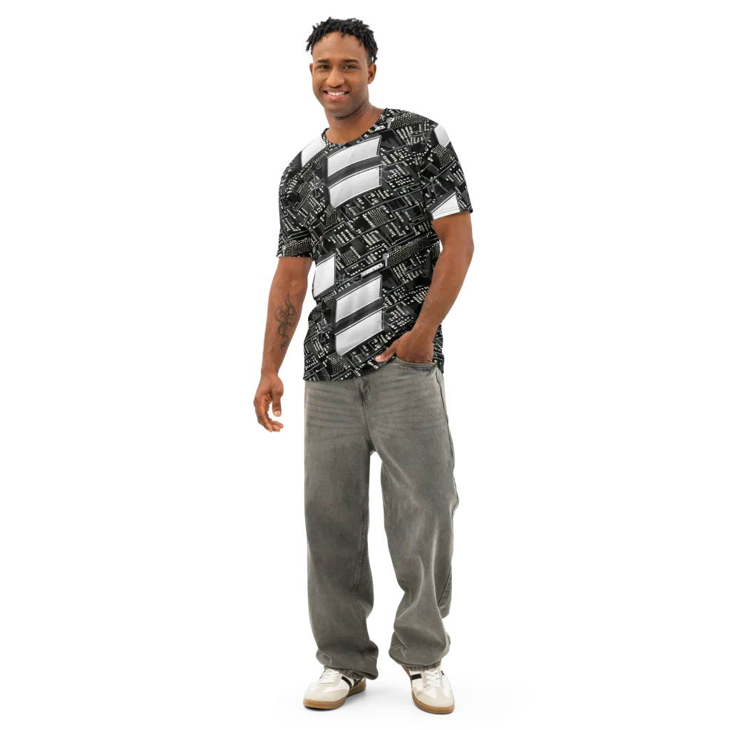 Electro Essence on Men's Cotton Crew Neck T-Shirt — Front