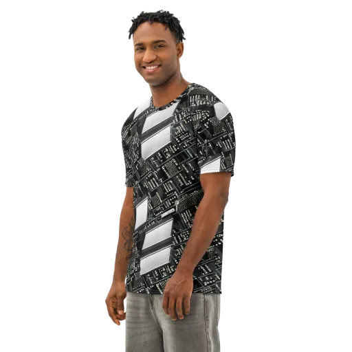 Electro Essence on a Men's Cotton Crew Neck T-Shirt