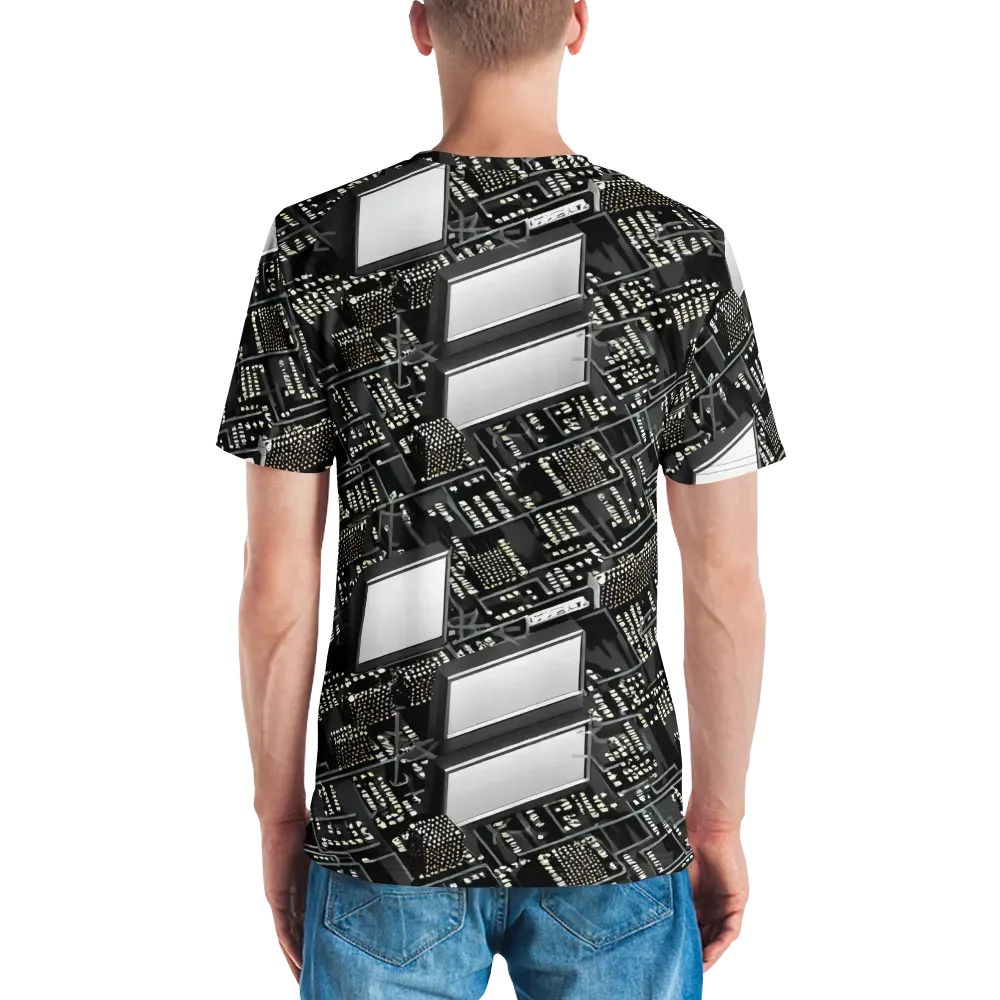 Electro Essence on Men's Crew Neck T-Shirt — Back