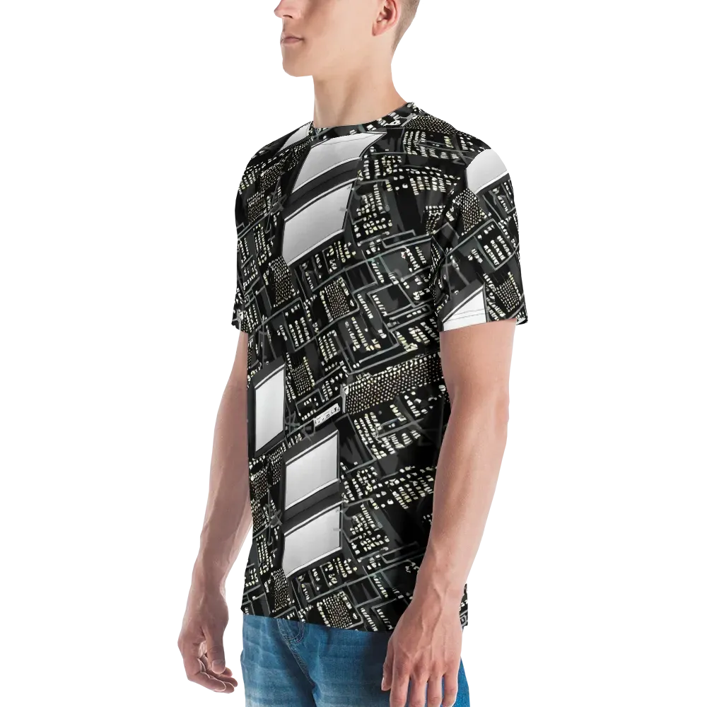Electro Essence on Men's Crew Neck T-Shirt — Left