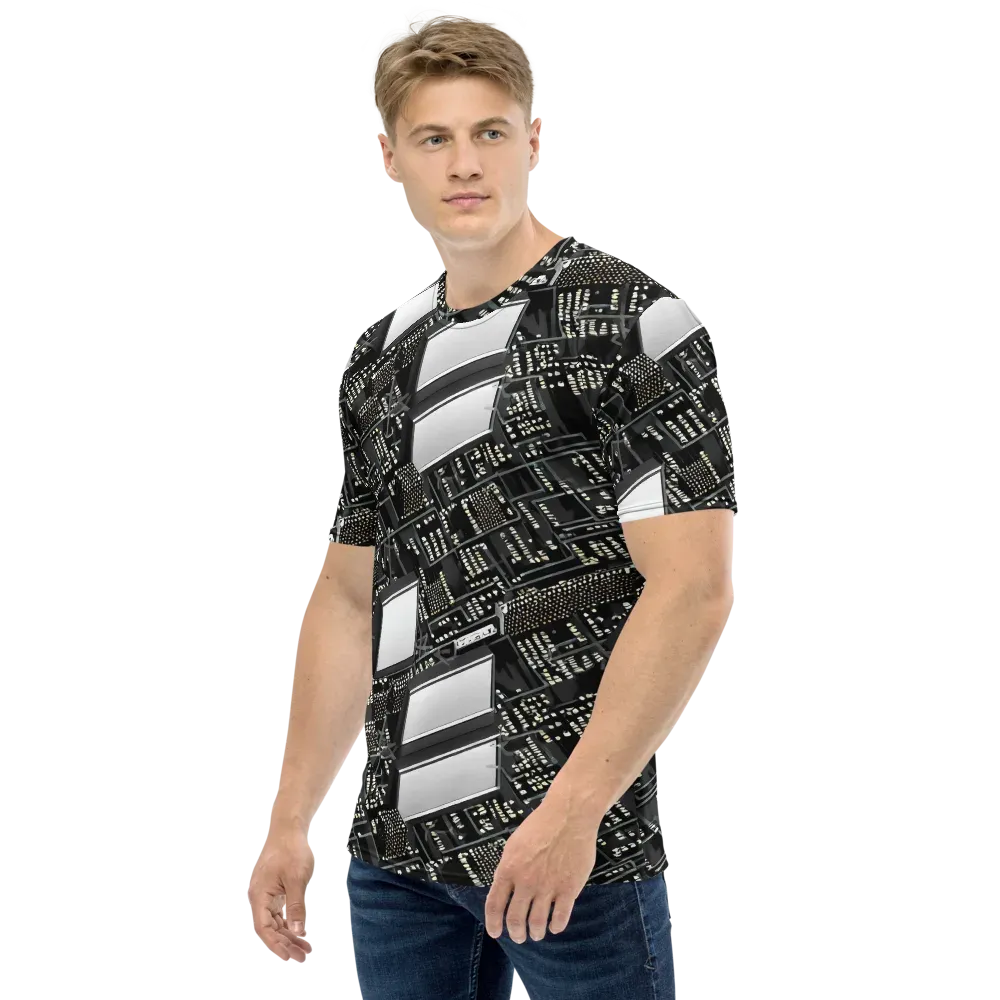 Electro Essence on Men's Crew Neck T-Shirt — Left