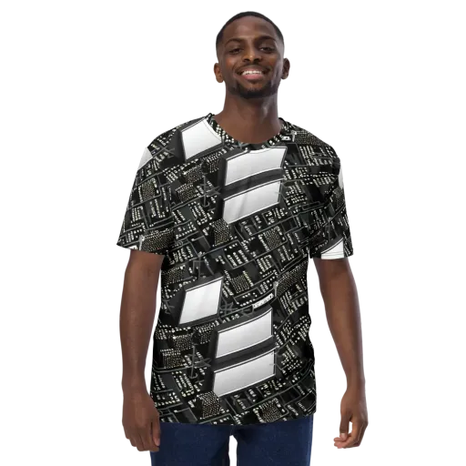 Electro Essence on a Men's Crew Neck T-Shirt
