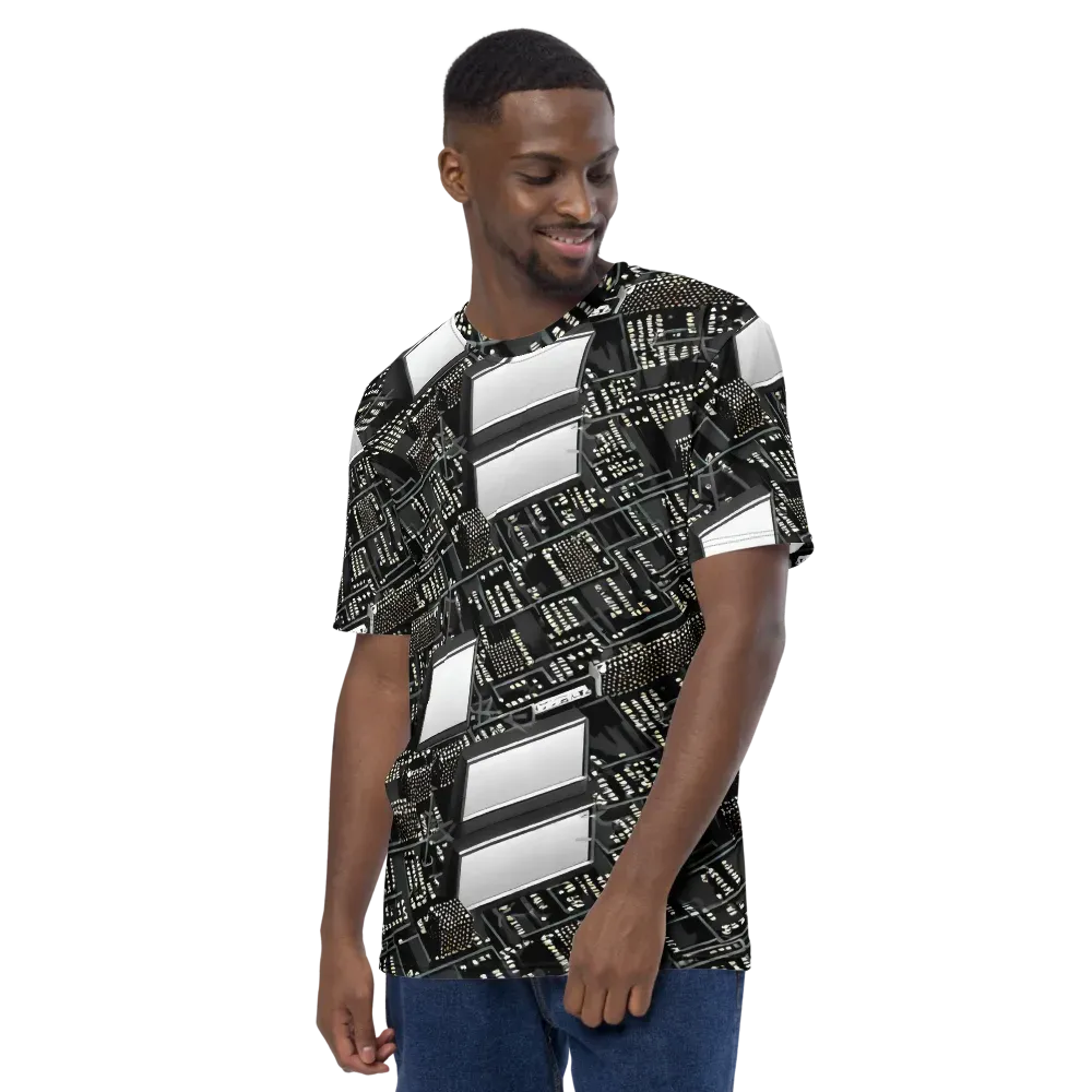 Electro Essence on Men's Crew Neck T-Shirt — Left