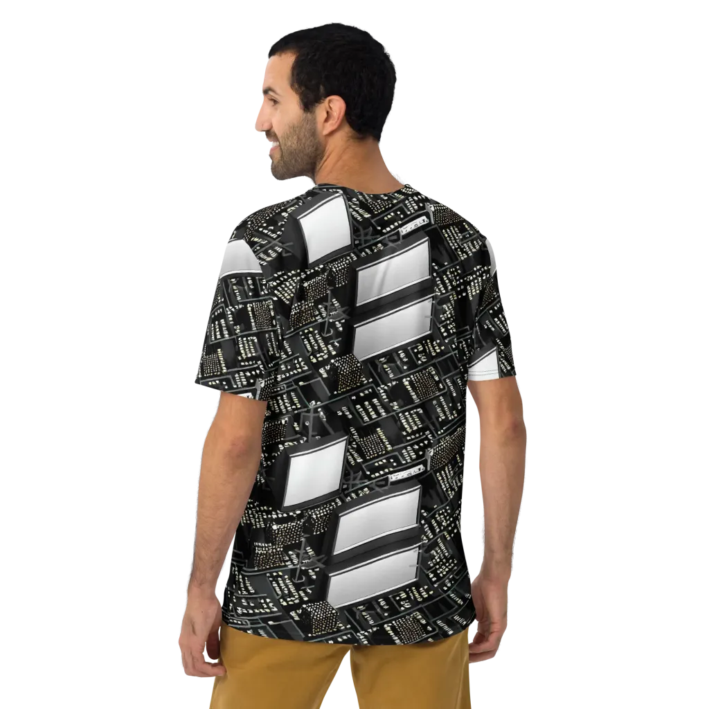 Electro Essence on Men's Crew Neck T-Shirt — Back