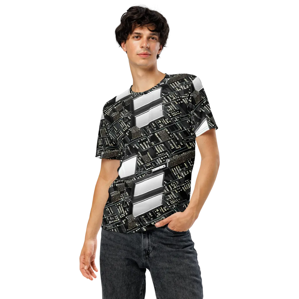 Electro Essence on Men's Crew Neck T-Shirt — Front
