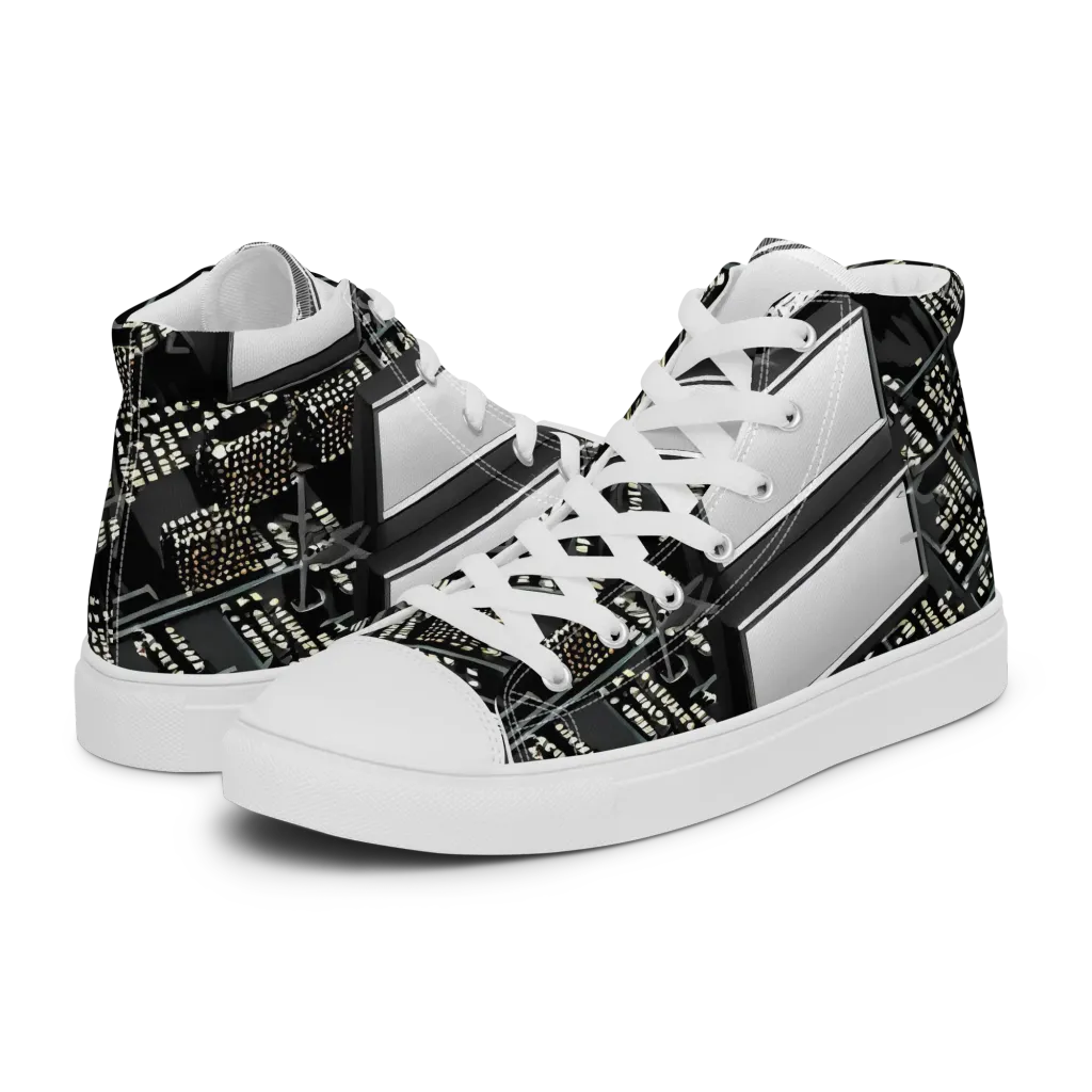Electro Essence on Men's High Top Canvas Shoes — Left