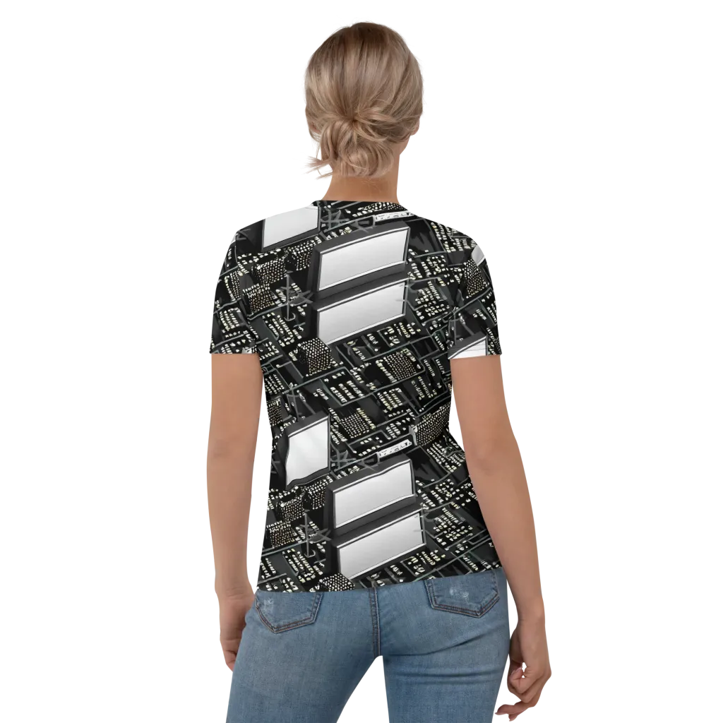 Electro Essence on Women's Crew Neck T-Shirt — Back