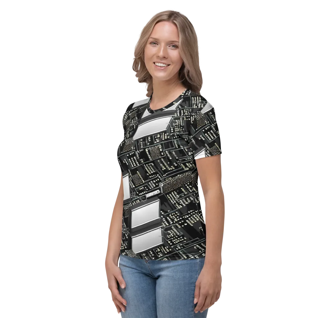 Electro Essence on Women's Crew Neck T-Shirt — Left