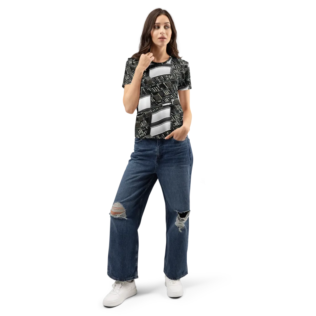 Electro Essence on Women's Crew Neck T-Shirt — Front