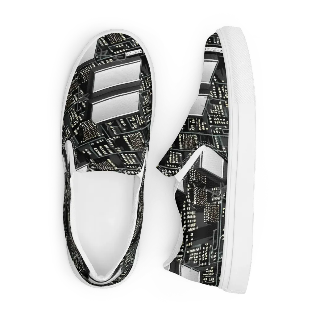 Electro Essence on Men's Slip-On Canvas Shoes — Front