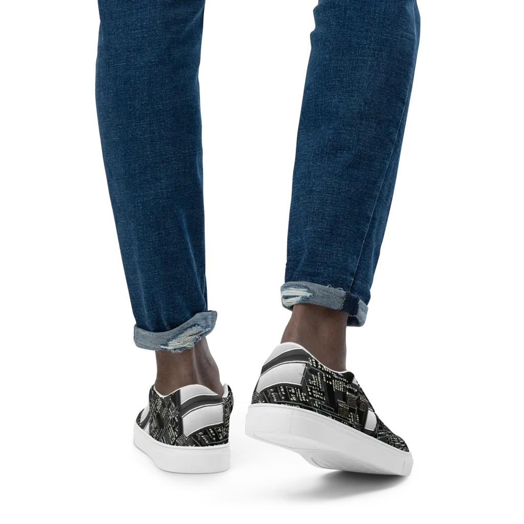 Electro Essence on Men's Slip-On Canvas Shoes — Back