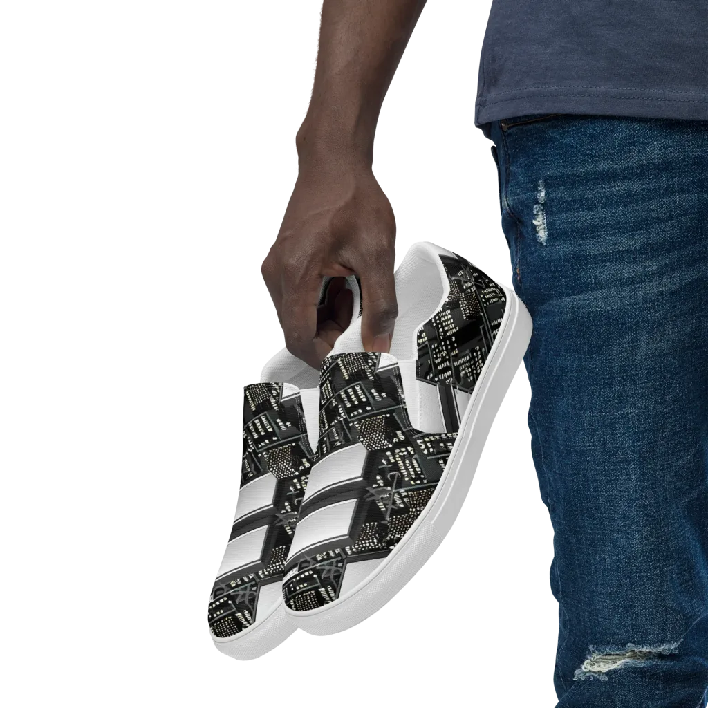 Electro Essence on Men's Slip-On Canvas Shoes — Left Front