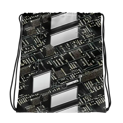 Electro Essence on a Drawstring Bag