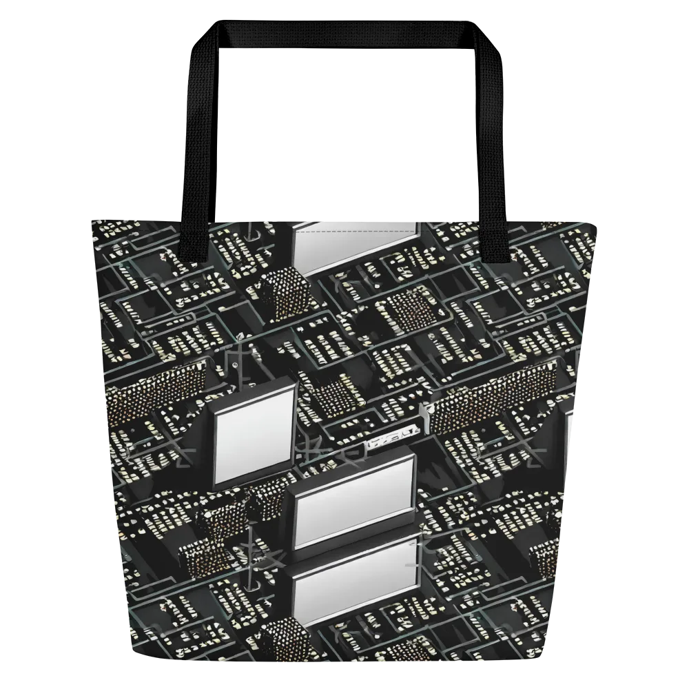 Electro Essence on Large Tote Bag W/ Pocket — Front