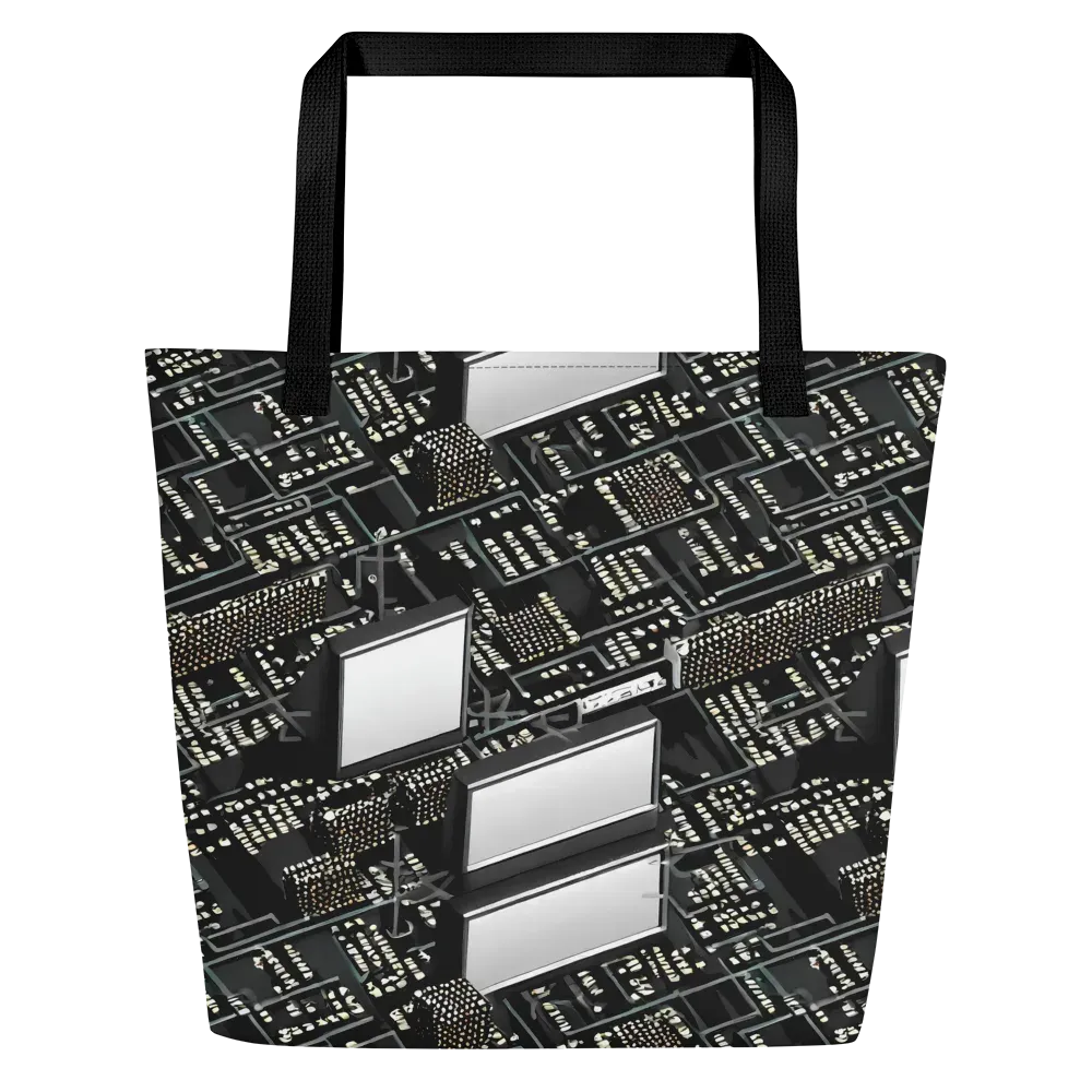 Electro Essence on Large Tote Bag W/ Pocket — Front