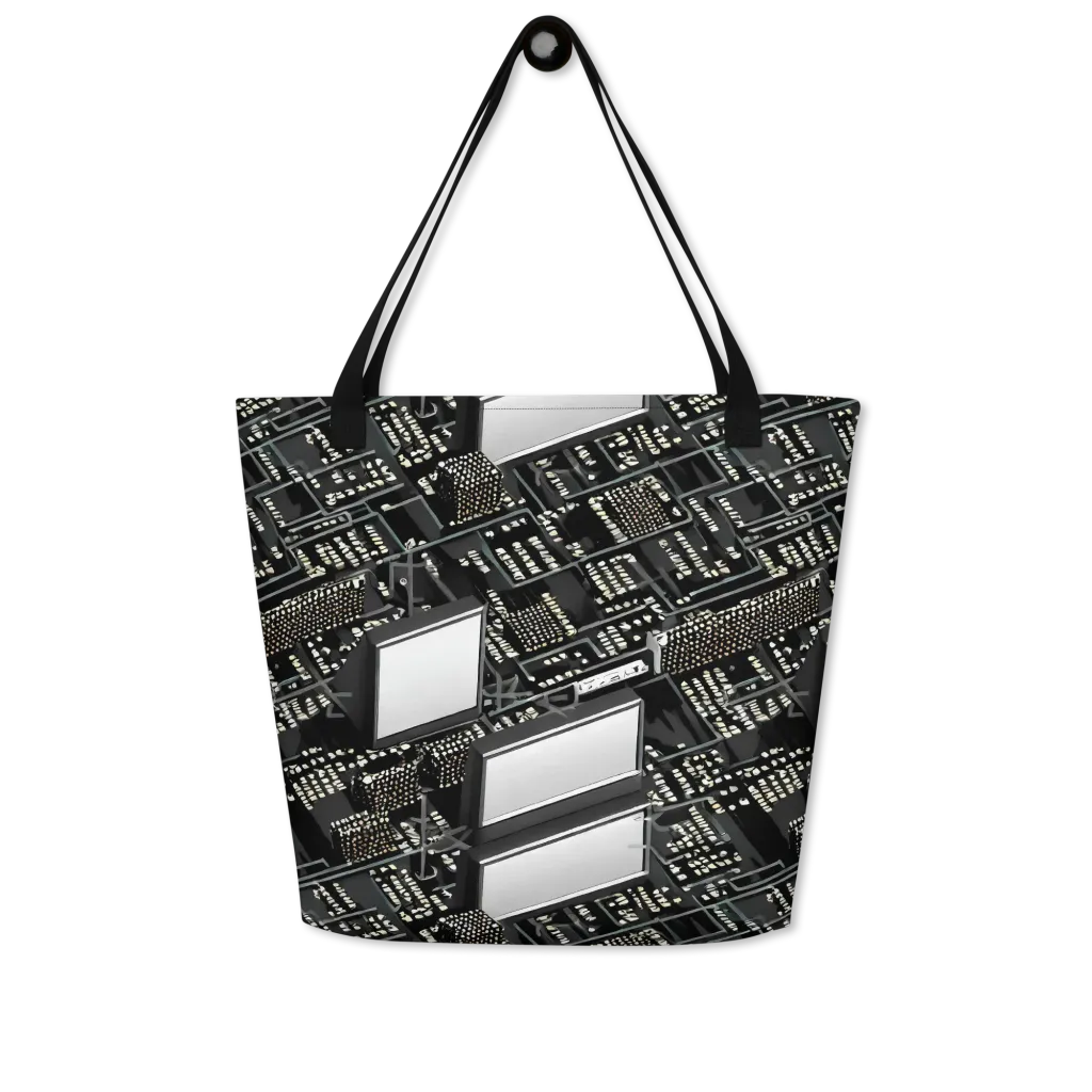 Electro Essence on Large Tote Bag W/ Pocket — Front