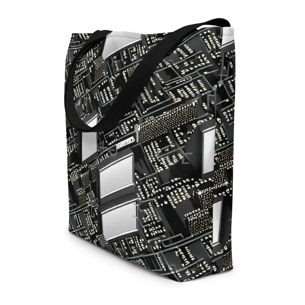 Electro Essence on Large Tote Bag W/ Pocket — Front