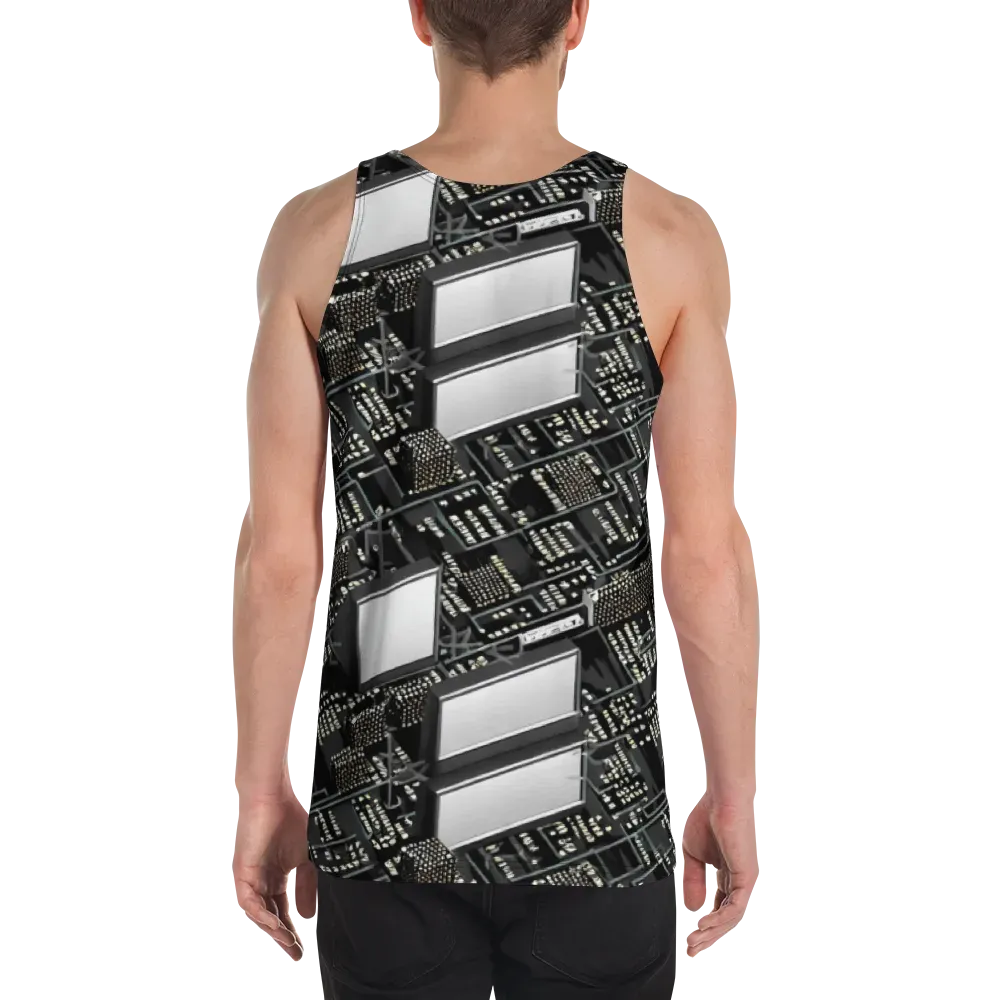 Electro Essence on Men's Tank Top — Back