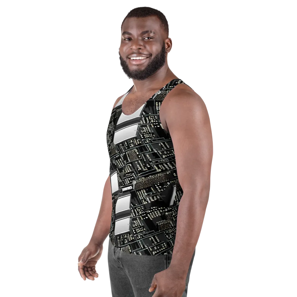 Electro Essence on Men's Tank Top — Left Front