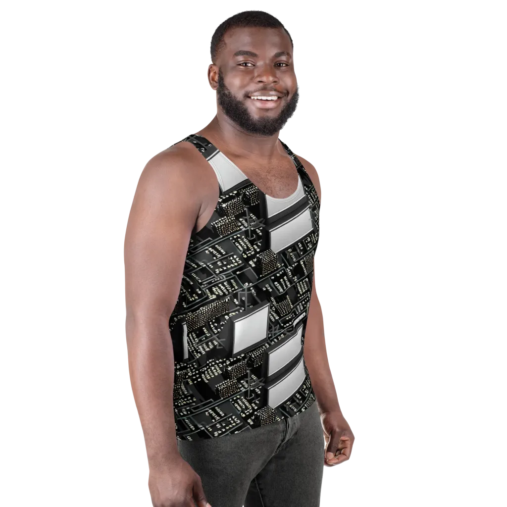 Electro Essence on Men's Tank Top — Right Front