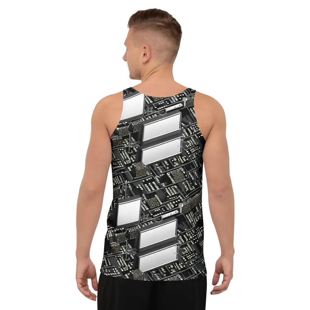 Electro Essence on Men's Tank Top — Back