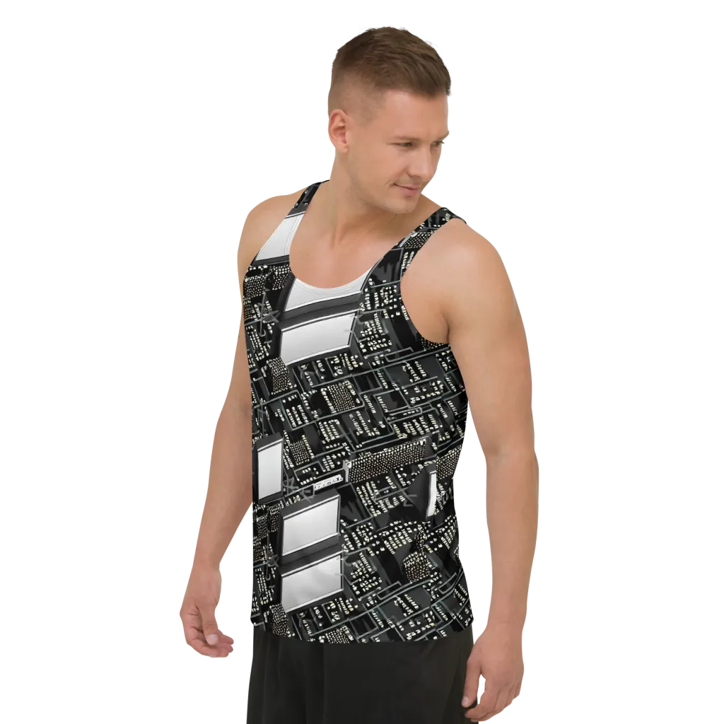 Electro Essence on Men's Tank Top — Left Front