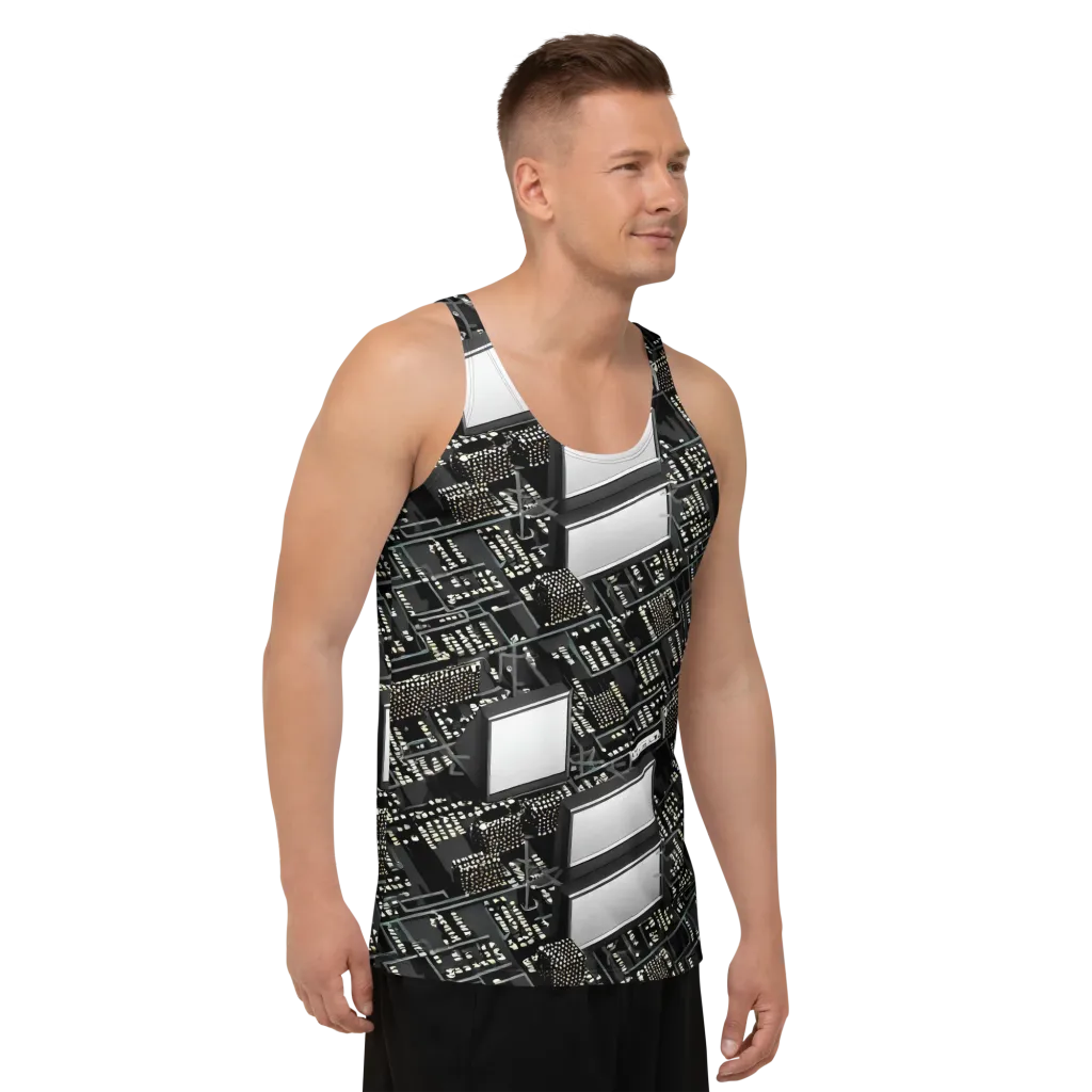 Electro Essence on Men's Tank Top — Right Front